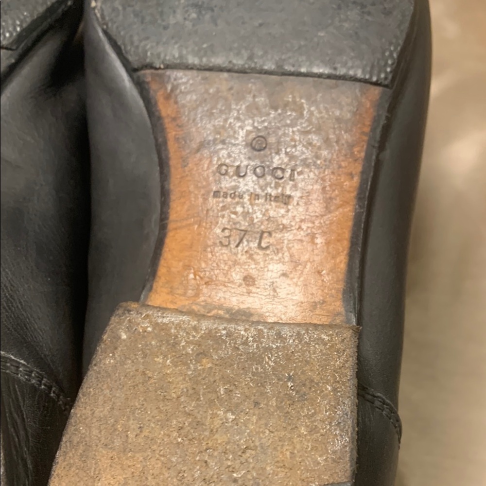 Gucci Black Leather Horsebit Loafers Vintage - Picture 2 of 9